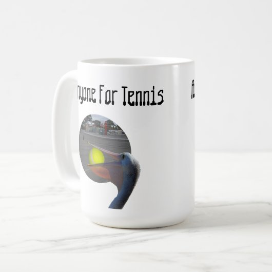 Grappige Pinguïn Tennisser, Koffiemok (Voorkant links)
