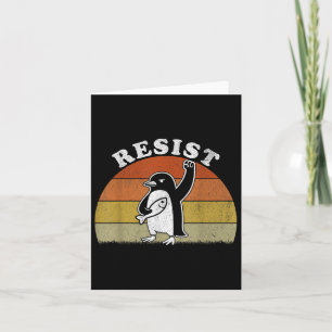 Grappige pinguïn verzet zich tegen pinguïns protes kaart