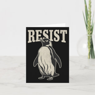 Grappige pinguïn verzet zich tegen pinguïns protes kaart
