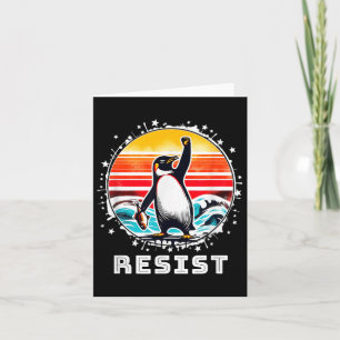 Grappige pinguïn verzet zich tegen pinguïns protes kaart