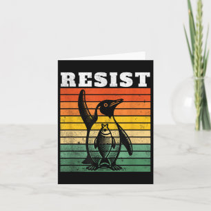 Grappige pinguïn verzet zich tegen pinguïns protes kaart