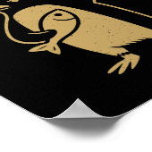 Grappige pinguïn verzet zich tegen pinguïns protes poster (Hoek)