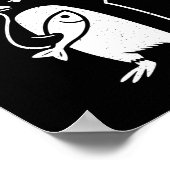 Grappige pinguïn verzet zich tegen pinguïns protes poster (Hoek)