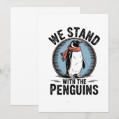 Grappige pinguïn verzet zich tegen protest tegen t aankondiging (Voorkant / Achterkant)