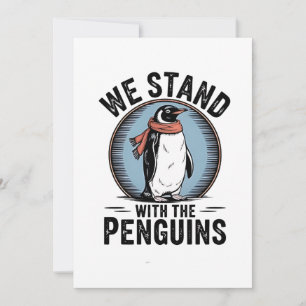 Grappige pinguïn verzet zich tegen protest tegen t aankondiging