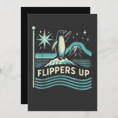 Grappige pinguïn verzet zich tegen protest tegen t save the date (Voorkant / Achterkant)