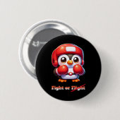 Grappige pinguïn vlucht of vechtboksen Mma Meme Si Ronde Button 5,7 Cm (Voorkant /achterkant)