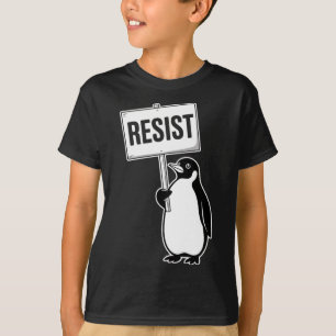 Grappige pinguïn weerstaan koele pinguïns weersta t-shirt