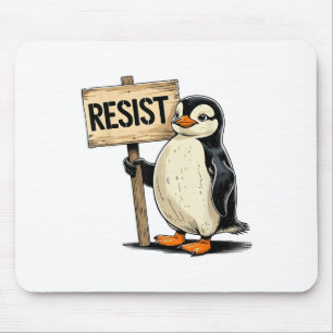 Grappige pinguïn weerstaan koele pinguïns weerstaa muismat