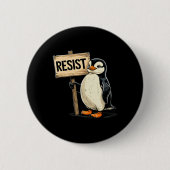 Grappige pinguïn weerstaan koele pinguïns weerstaa ronde button 5,7 cm (Voorkant)