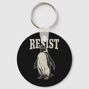 Grappige pinguïn weerstaan koele pinguïns weerstaa sleutelhanger