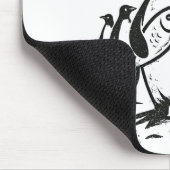 Grappige pinguïn weerstaan  ontwerp muismat (Hoek)