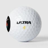 Grappige Pinguïn Weerstaat Protest Tegen Tarieven  Golfballen (Logo)