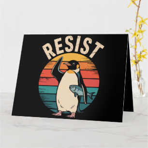 Grappige Pinguïn Weerstaat Protest Tegen Tarieven  Kaart