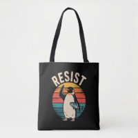Grappige Pinguïn Weerstaat Protest Tegen Tarieven