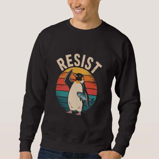 Grappige Pinguïn Weerstaat Protest Tegen Tarieven  Trui (Voorkant)
