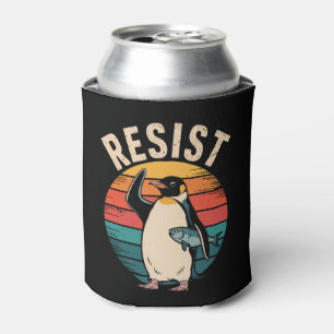 Grappige Pinguïn Weert Protest tegen Tarieven Blikjeskoeler