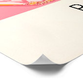 Grappige pinguïnposter, Dopamine decor, Roze Poster (Hoek)