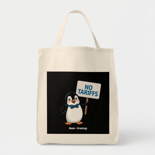 Grappige pinguïns GEEN TARIEVEN Belastingen Hilari Tote Bag (Voorkant)
