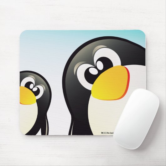 "Grappige pinguïns" Mousepad Muismat (Met muis)