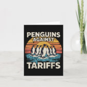 Grappige pinguïns tegen tarieven Anti tarieven Pen Kaart (Voorkant)