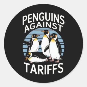 Grappige pinguïns tegen tarieven Bevrijdingsdag Vr Ronde Sticker