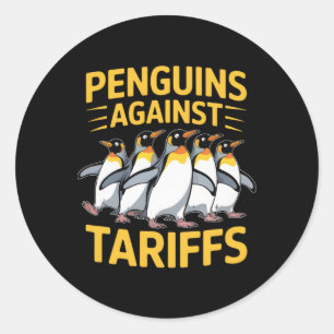 Grappige pinguïns tegen tarieven Bevrijdingsdag Vr Ronde Sticker