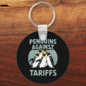 Grappige pinguïns tegen tarieven Bevrijdingsdag Vr Sleutelhanger (Voorkant)