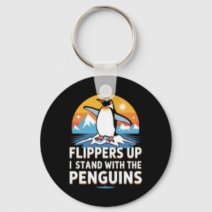 Grappige pinguïns tegen tarieven Bevrijdingsdag Vr Sleutelhanger
