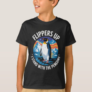 Grappige pinguïns tegen tarieven Bevrijdingsdag Vr T-shirt