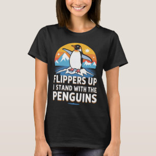 Grappige pinguïns tegen tarieven Bevrijdingsdag Vr T-shirt