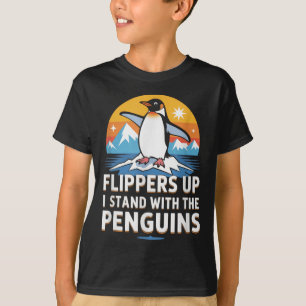 Grappige pinguïns tegen tarieven Bevrijdingsdag Vr T-shirt