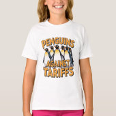 Grappige pinguïns tegen tarieven verzetten zich te t-shirt (Voorkant)