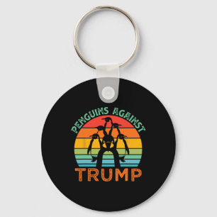 Grappige Pinguïns Tegen Trump Grappige Trump Tarie Sleutelhanger