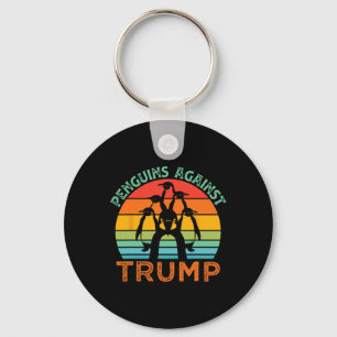 Grappige pinguïns tegen Trump Grappige Trump Tarie Sleutelhanger