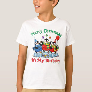 Grappige Pinguïns, vrolijk kerstfeest verjaardag T-shirt