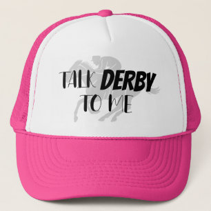 Grappige Pink Talk Derby voor mij Trucker Hat Pet