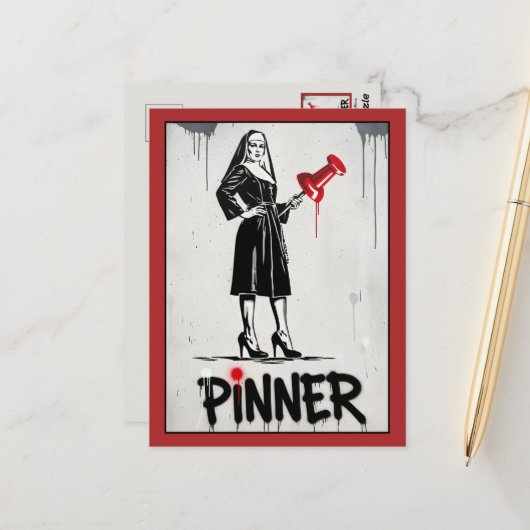 Grappige Pinterest Persiflage Briefkaart (Voorkant / Achterkant in situ)
