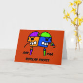 Grappige piraat kaart (Gele Bloem)