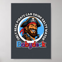 Grappige Piraat Kapitein Quote Semi-Glans Poster