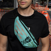 Grappige Piraat Kat/gekruiste Vis Bone Retro Stijl Heuptasje