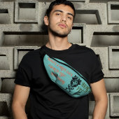 Grappige Piraat Kat/gekruiste Vis Bone Retro Stijl Heuptasje