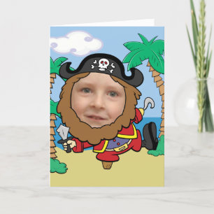 Grappige piraat knipt gezicht Sjabloon uit