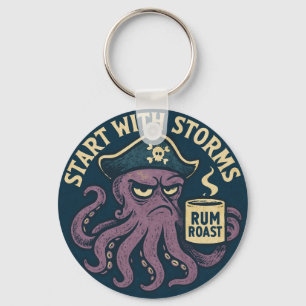 Grappige Piraat Octopus Rum Roast Sleutelhanger