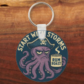 Grappige Piraat Octopus Rum Roast Sleutelhanger (Achterkant)