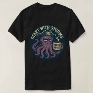 Grappige Piraat Octopus Rum Roast T-shirt