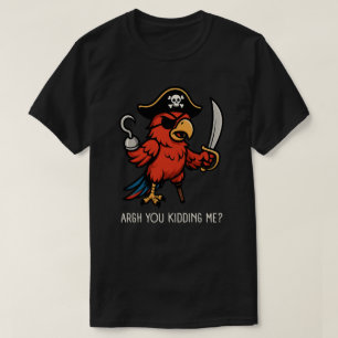 Grappige Piraat Papegaai T-shirt