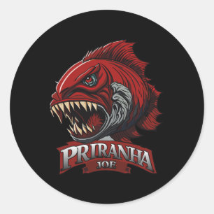 Grappige Piranha-joe liefhebber cadeaus perfecte k Ronde Sticker