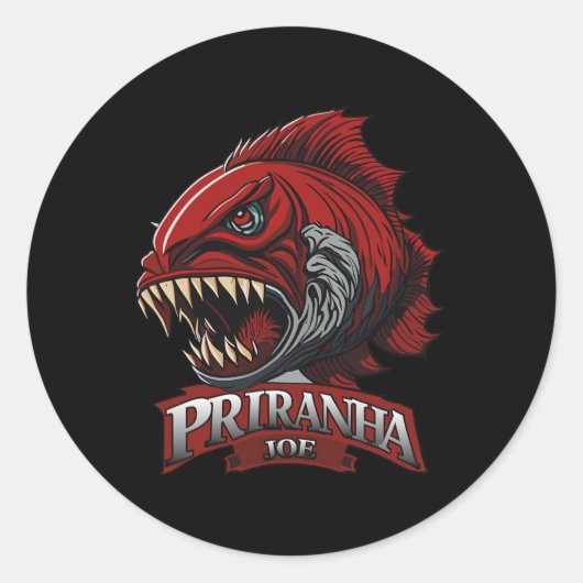Grappige Piranha-joe Lover Gifts Perfect Kleding Ronde Sticker (Voorkant)
