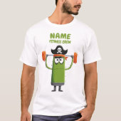 Grappige Pirate Cactus Fitness Crew | Aangepaste G T-shirt (Voorkant)